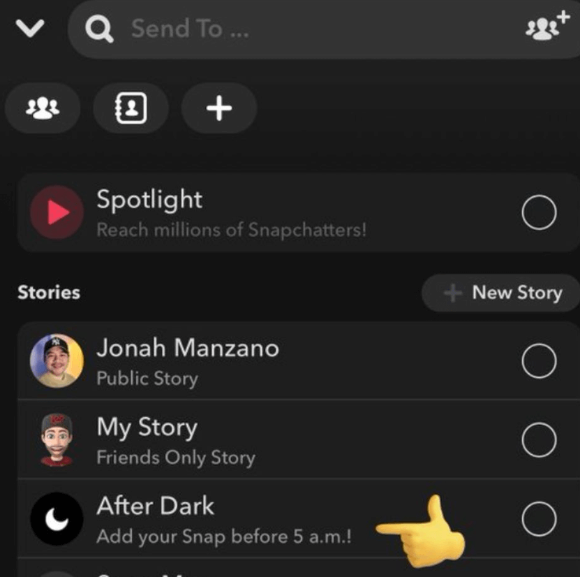 After Dark on snapchat