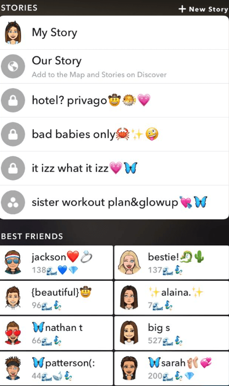 Best Friend status on Snapchat