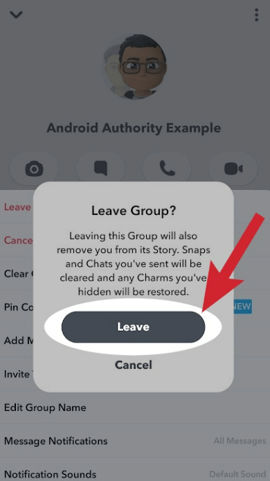 Leaving the group yourself