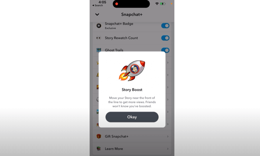 Snapchat's Story Boost feature