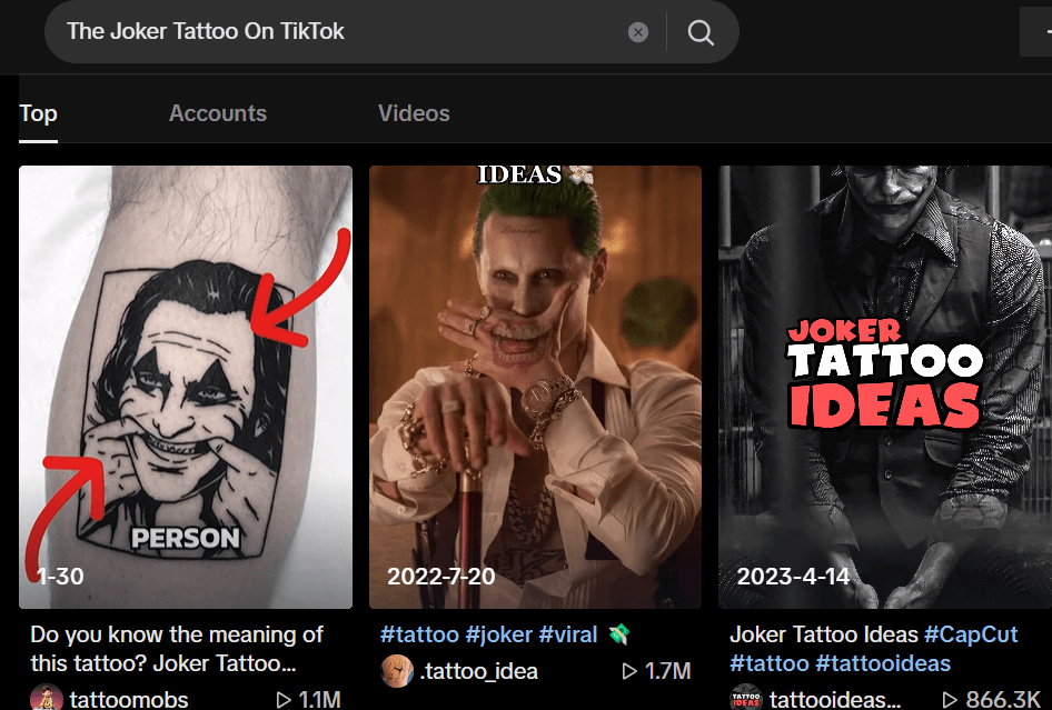 The Joker Tattoo On TikTok