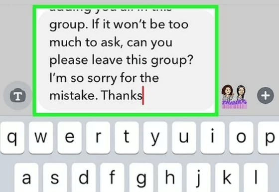 Ask the person to leave the group