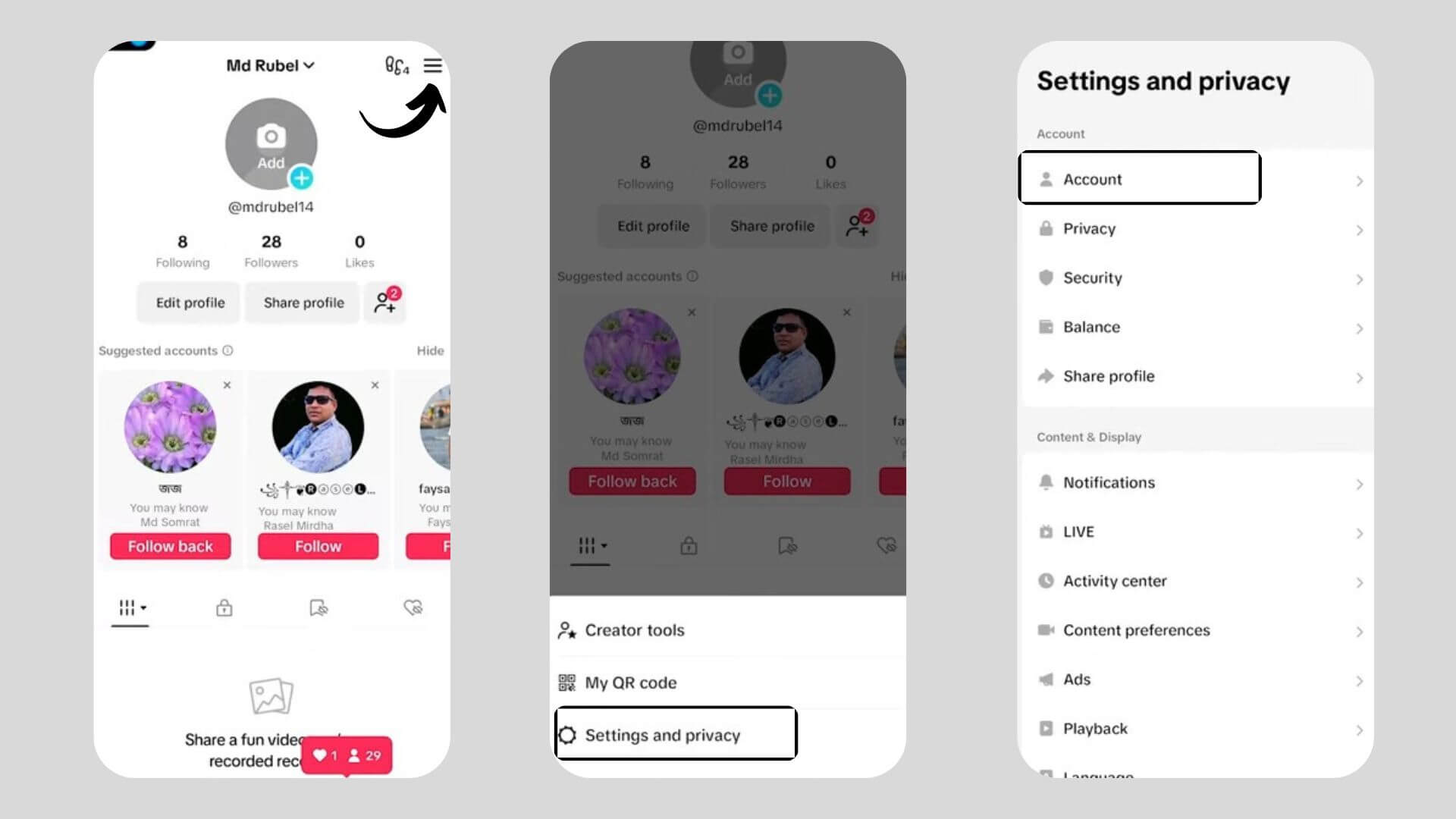 Deleting or Deactivating Your TikTok Account via the Mobile App Steps for Android Users