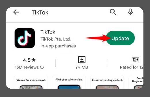 Update tiktok to fix error