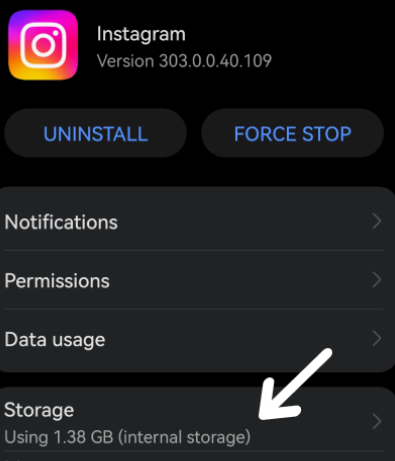 clear instagram data