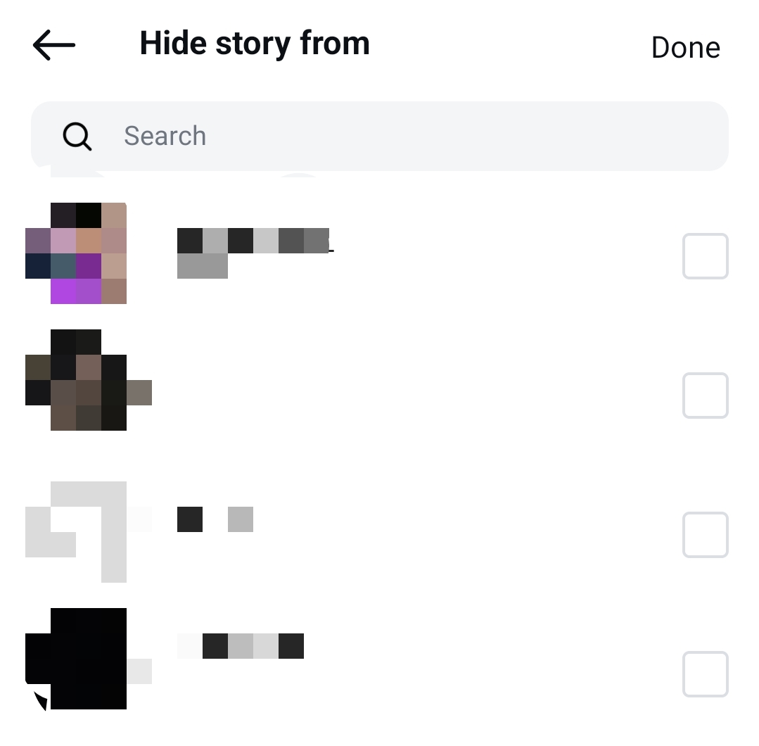 hiding your stories from certain followers