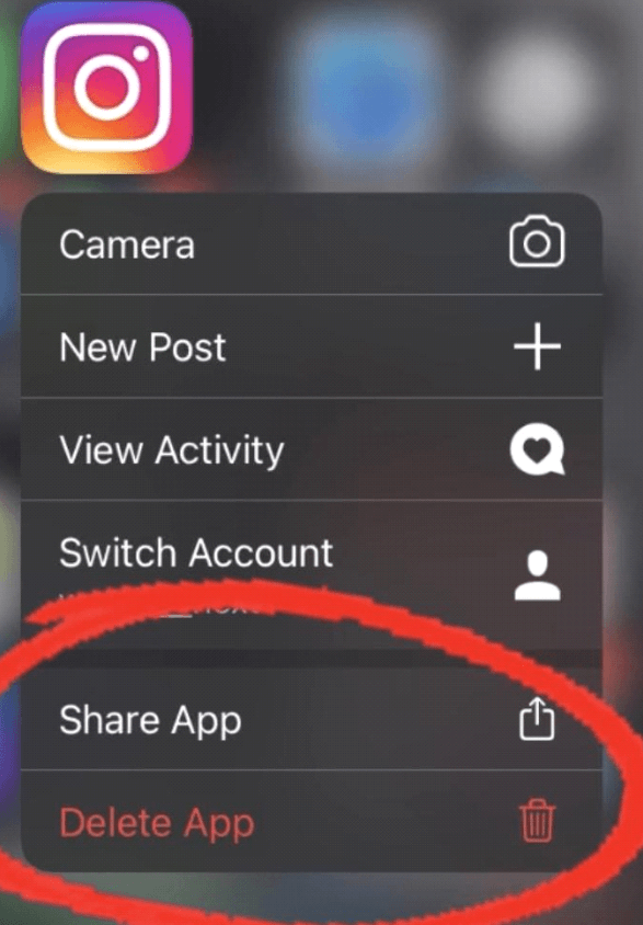 clear the instagram app's cache For iPhone