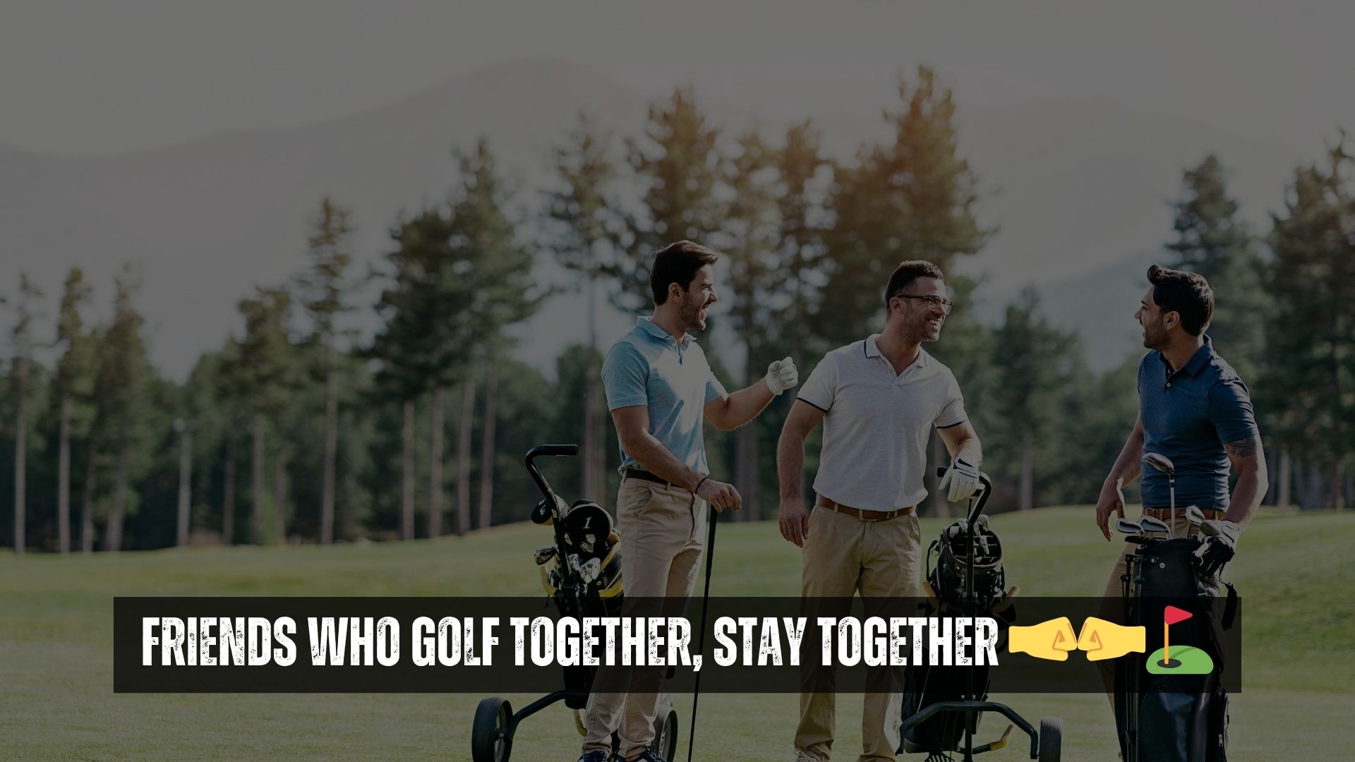 Captions for Playing Golf with Friends and Family