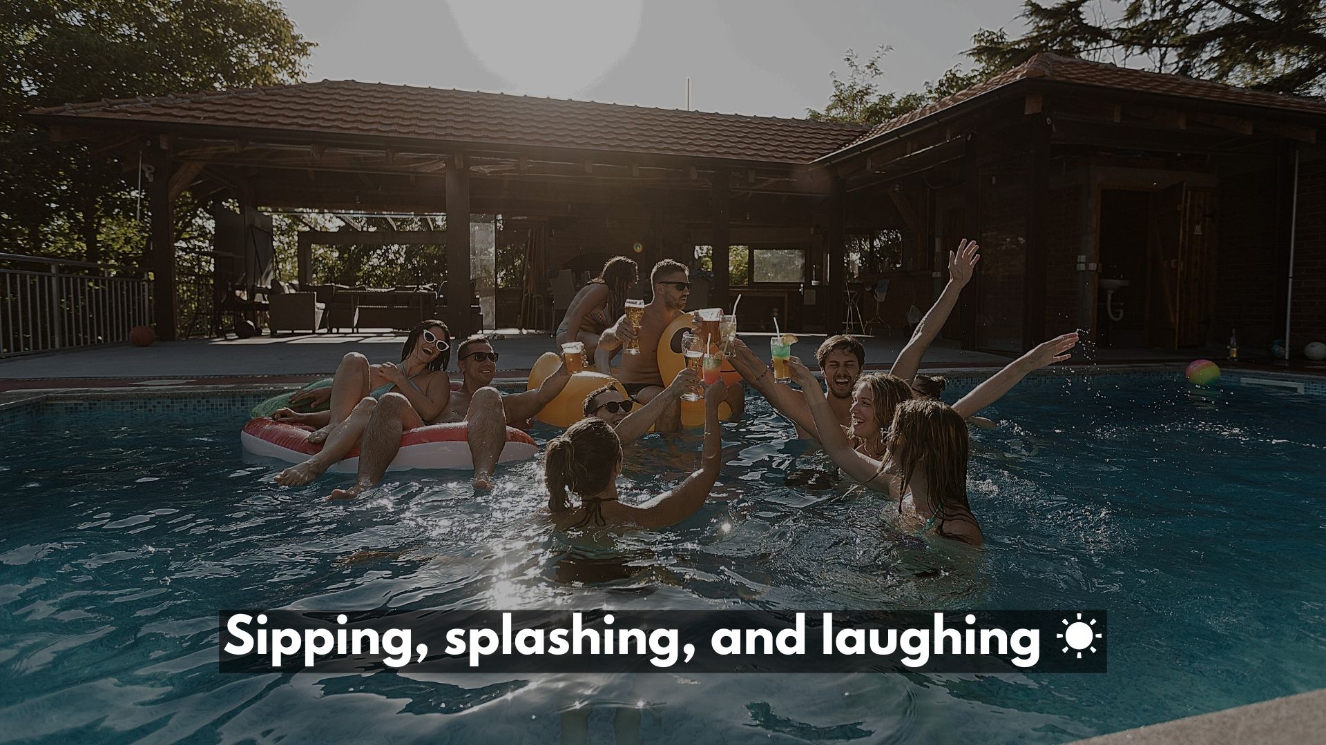 Instagram Pool Captions with Friends