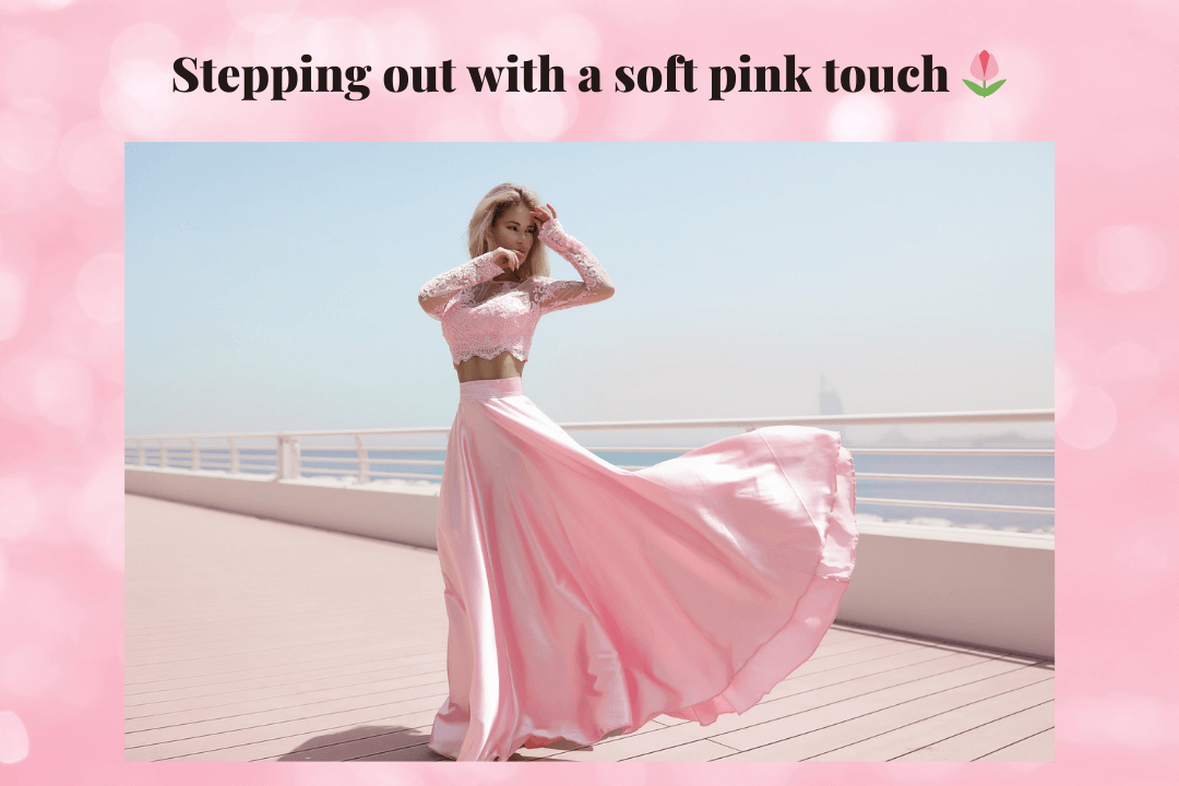 Pink Outfit and Fashion Captions