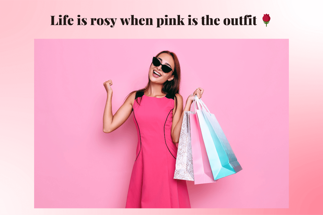 Pink Outfit and Fashion Captions